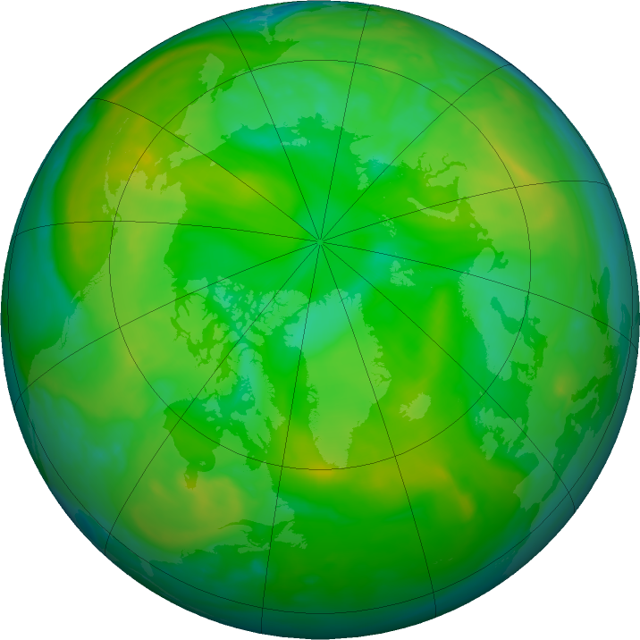 Arctic ozone map for 25 June 2020